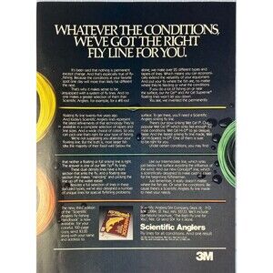 Scientific Anglers "We've Got the Right Fly Line For You" Vintage Print Ad 1981